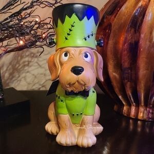 HALLOWEEN Shaggy Dog w/ Frankenstein Costume Resin Statue Decor New